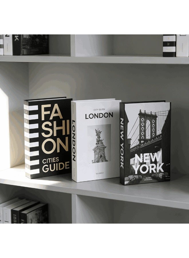 ميتوي 3 قطعة فو الكتب ، تصميم الأزياء كتاب مجموعة ، عرض الكتب ل رفوف غلاف الحديثة الزخرفية كتاب كومة للمنزل ديكور الأزياء الزخرفية كتاب - Image 2